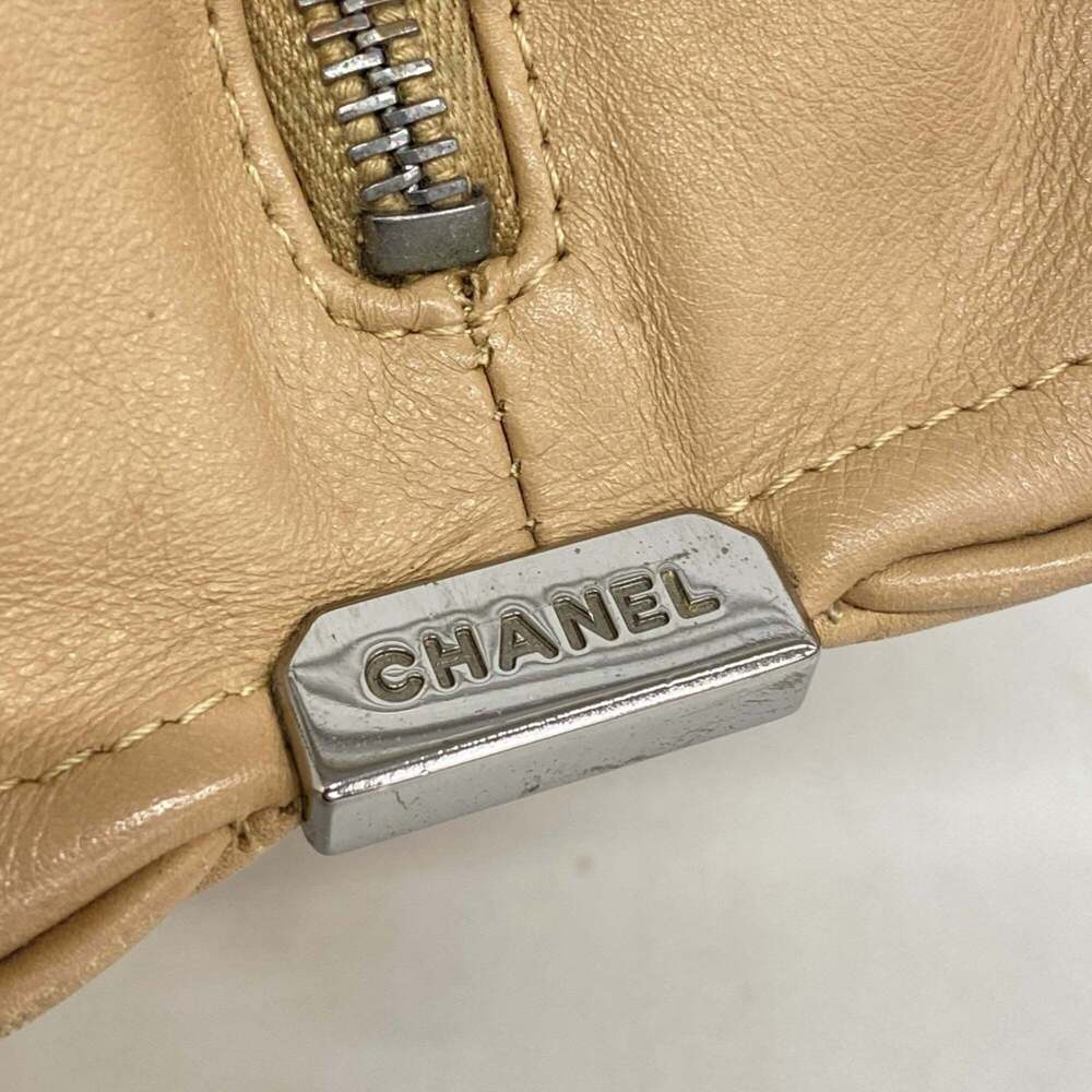 Chanel Chocobar Handbag, Beige Lambskin, Women's - Picture 10 of 12